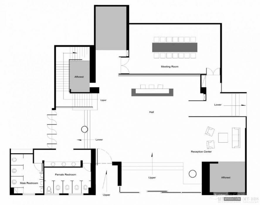 羅湖安普現代深圳辦公室裝修_平面圖
