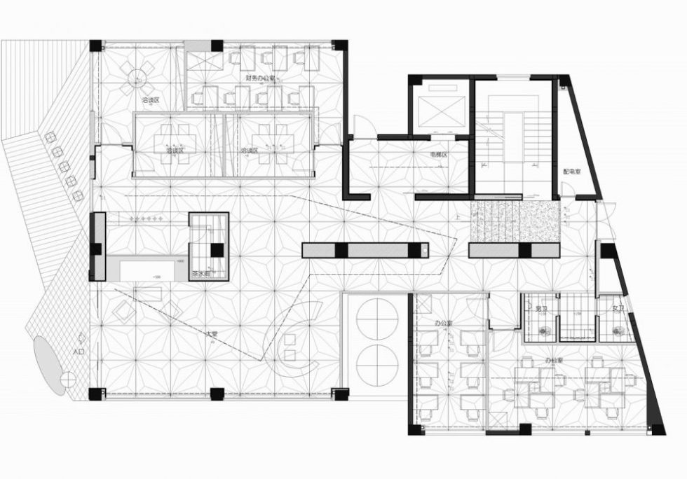 金海岸辦公室裝修平面圖