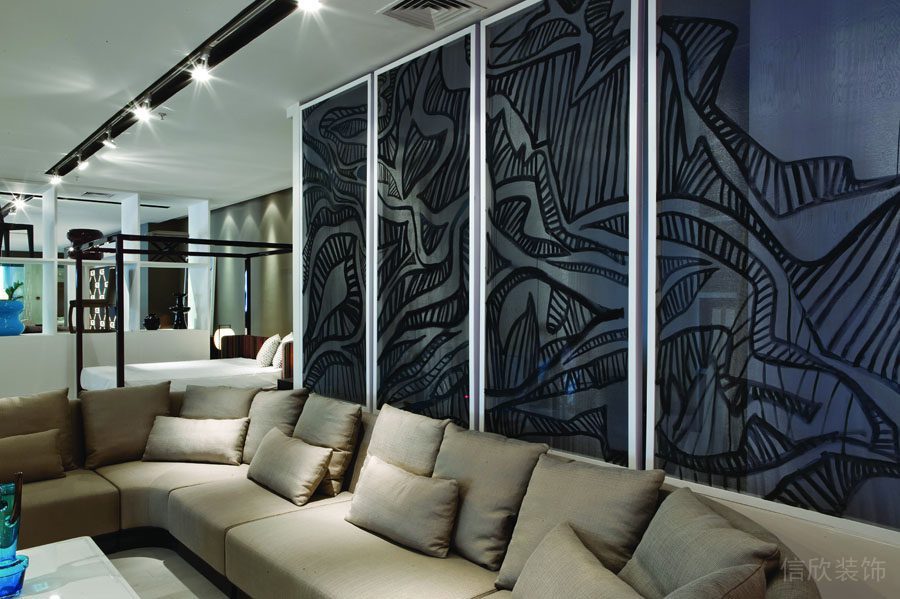 深圳南山鮮色調辦公室裝修_洽談區(qū)1