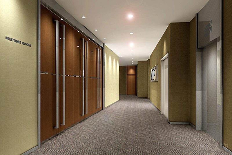 羅湖區暖色調辦公室裝修_過道