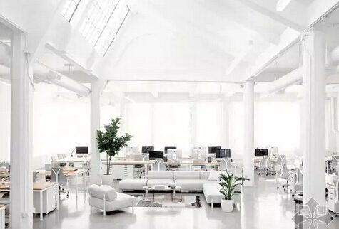 極簡風(fēng)白色辦公室裝修