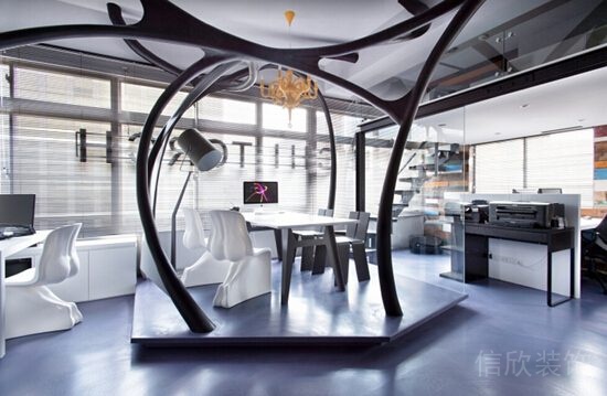 科技感辦公室公司阿爾法實(shí)驗(yàn)室裝修