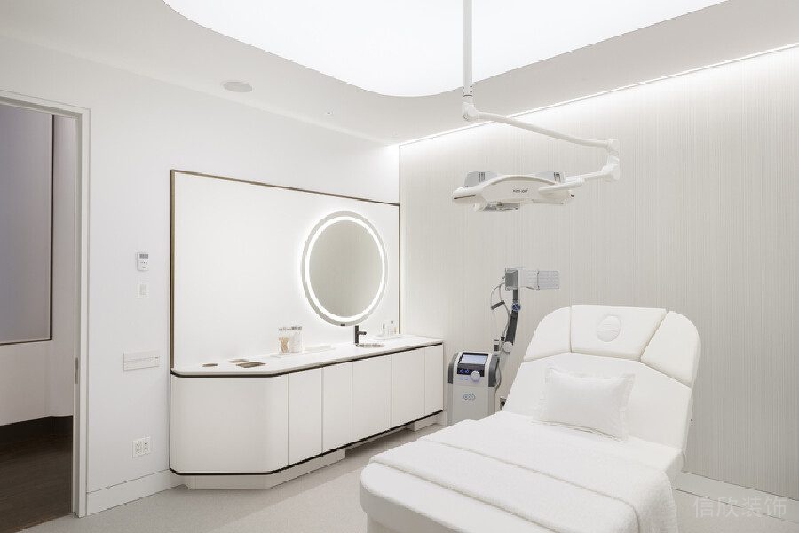 黑白色調(diào)皮革躺椅治療牙科診室效果