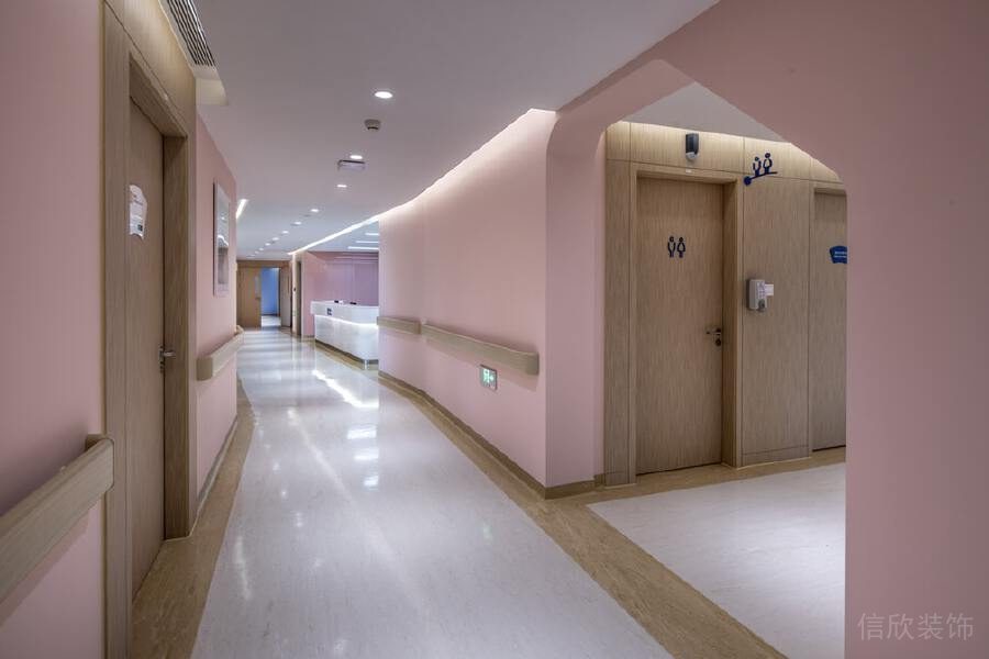 原木風(fēng)粉色衛(wèi)生間過道裝修設(shè)計(jì)效果圖