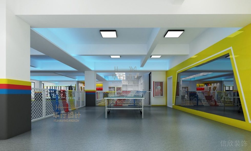 華武道惠州一店健身房裝飾設(shè)計_多功能區(qū)