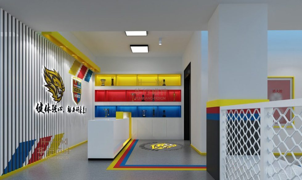 華武道惠州一店健身房裝飾設(shè)計_服務(wù)臺