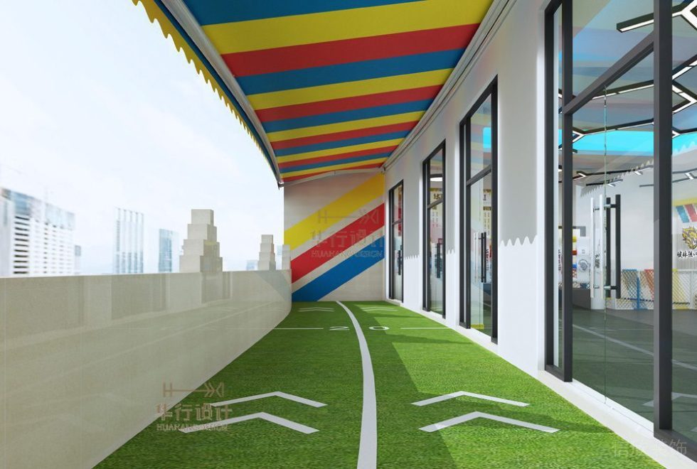 華武道清遠(yuǎn)一店健身房設(shè)計(jì)-陽(yáng)臺(tái)練習(xí)區(qū)