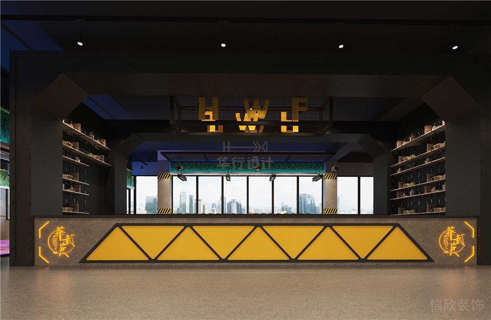 華武決鄭州健身房設計-服務臺 華武決鄭州健身房設計-服務臺