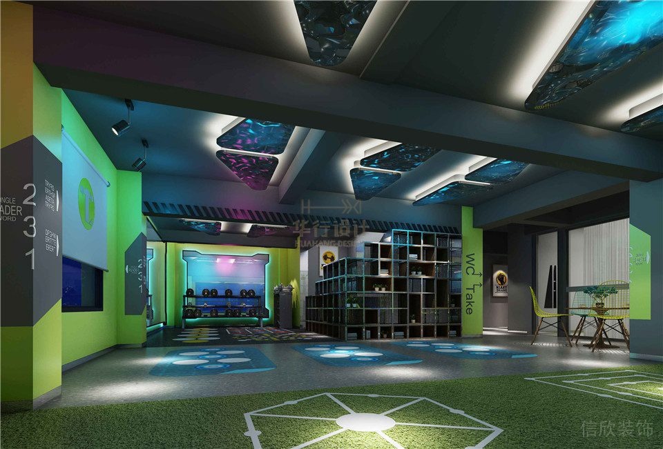 羅力健身會所裝修設(shè)計_練習(xí)區(qū)