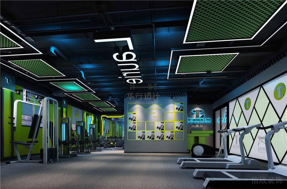 羅力健身會所裝修設(shè)計_器械區(qū)