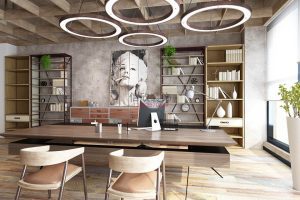 廠房裝修經(jīng)理辦公桌-金盛公司