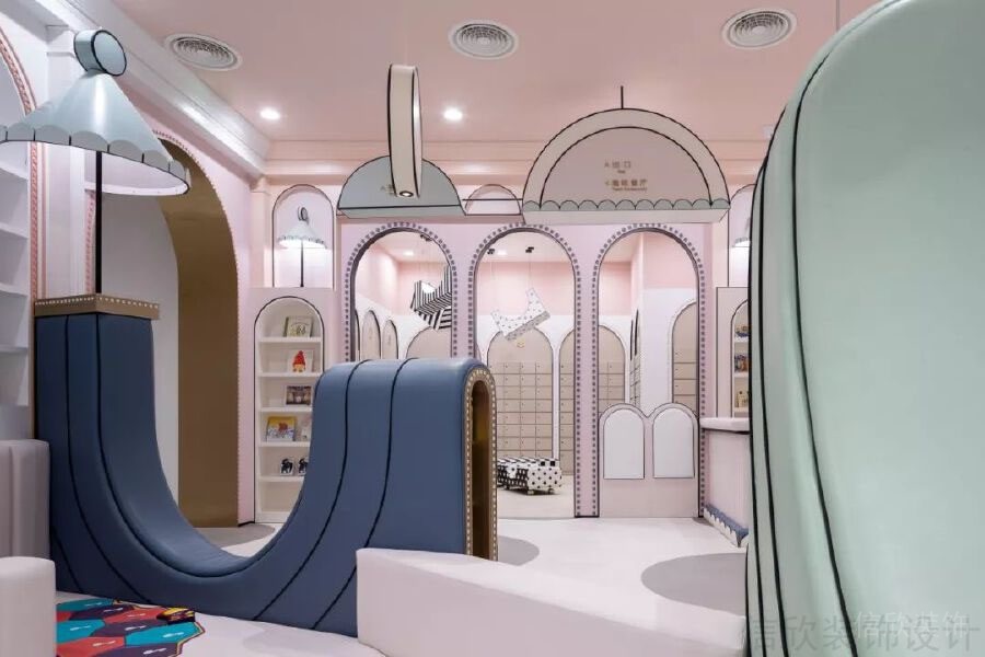 軟包皮革兒童娛樂區(qū)設(shè)計(jì)效果