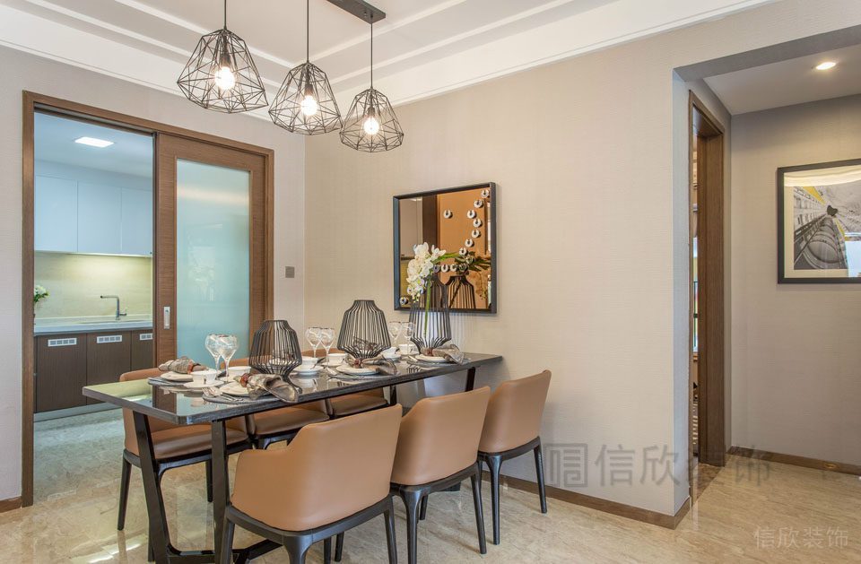 餐廳就餐區(qū)廚房創(chuàng)意設(shè)計(jì)天花吊頂