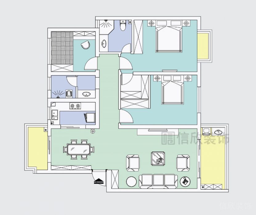 彩色平面設(shè)計(jì)圖
