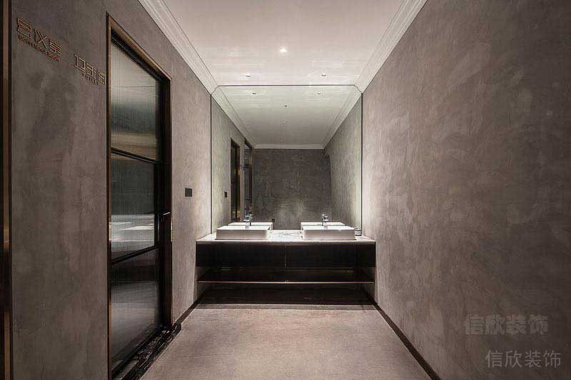 辦公室工業(yè)風(fēng)衛(wèi)生間洗手臺(tái)效果圖