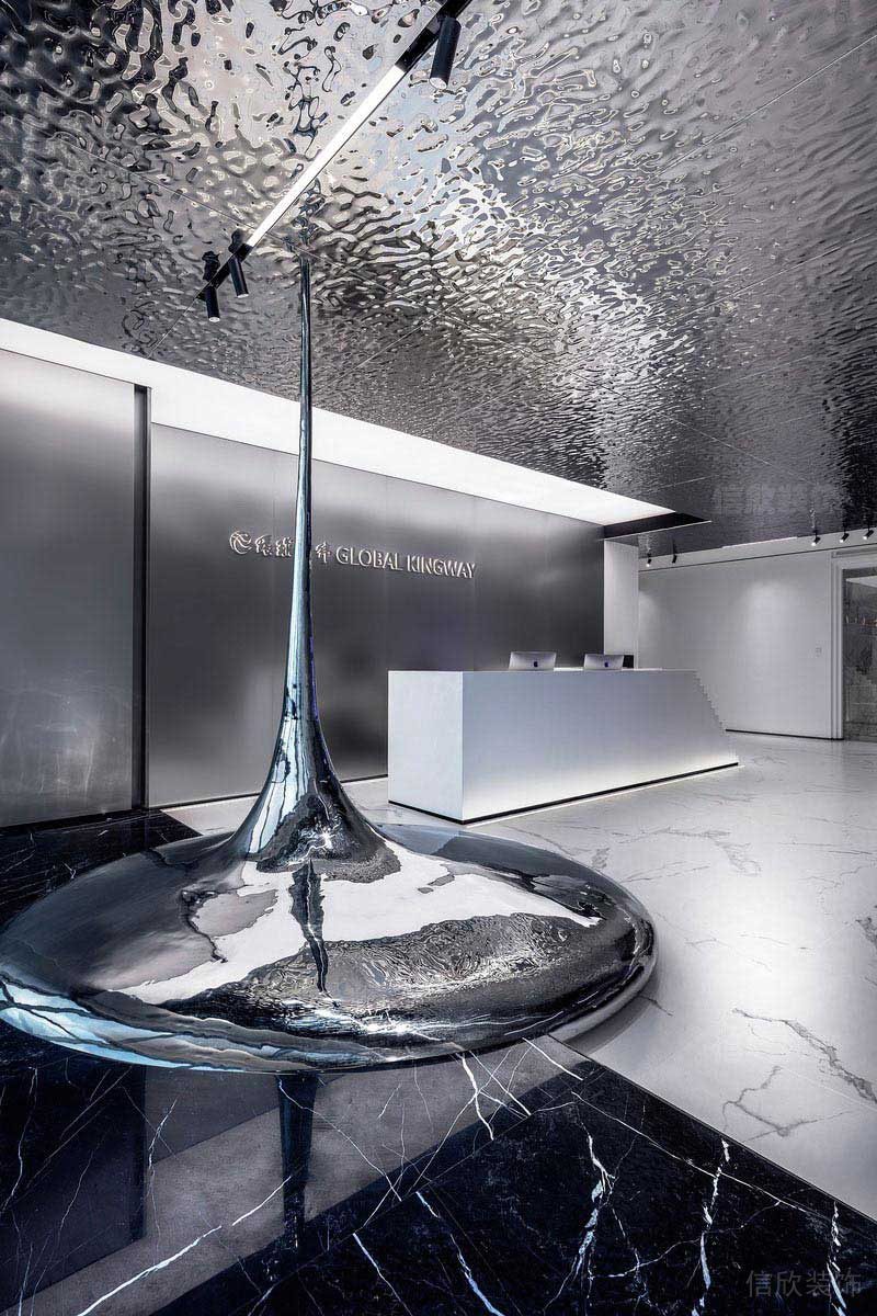 辦公室現(xiàn)代風(fēng)前臺效果圖(2)