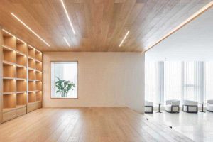 辦公室現(xiàn)代風(fēng)實木展廳效果圖