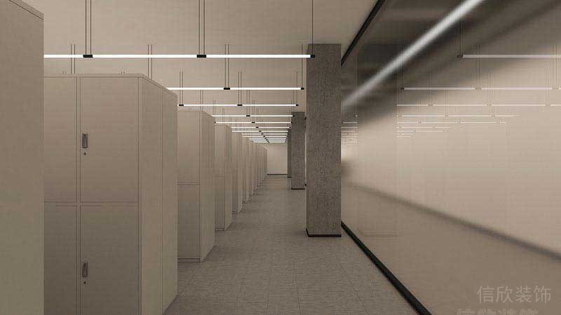 辦公室現(xiàn)代風(fēng)員工換衣間效果圖