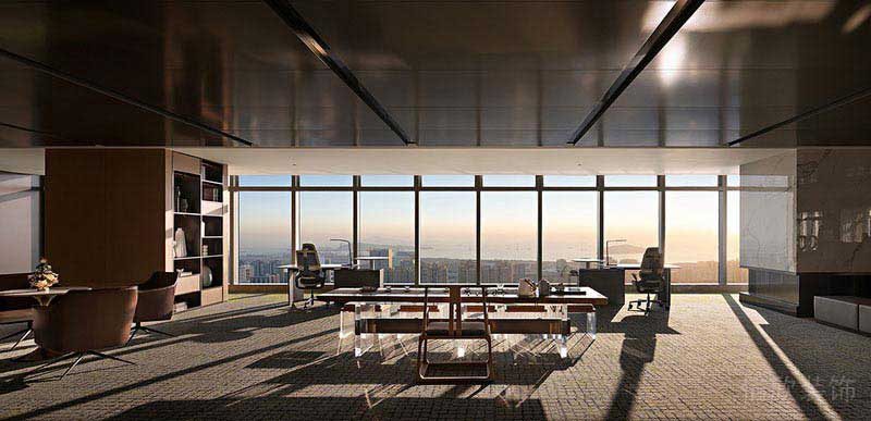 辦公室現(xiàn)代風(fēng)總裁辦公室效果圖(新居現(xiàn)代輕奢風(fēng)客廳效果圖)