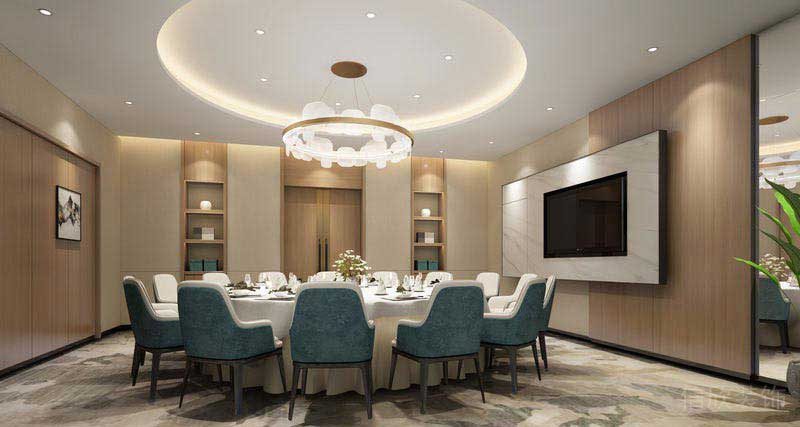 辦公室現(xiàn)代簡(jiǎn)約風(fēng)餐廳包房效果圖