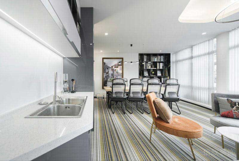 辦公室現(xiàn)代簡約風休息區(qū)效果圖(1)