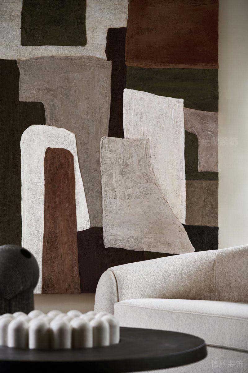 背景墻多重顏色碰撞設(shè)計(jì)效果圖