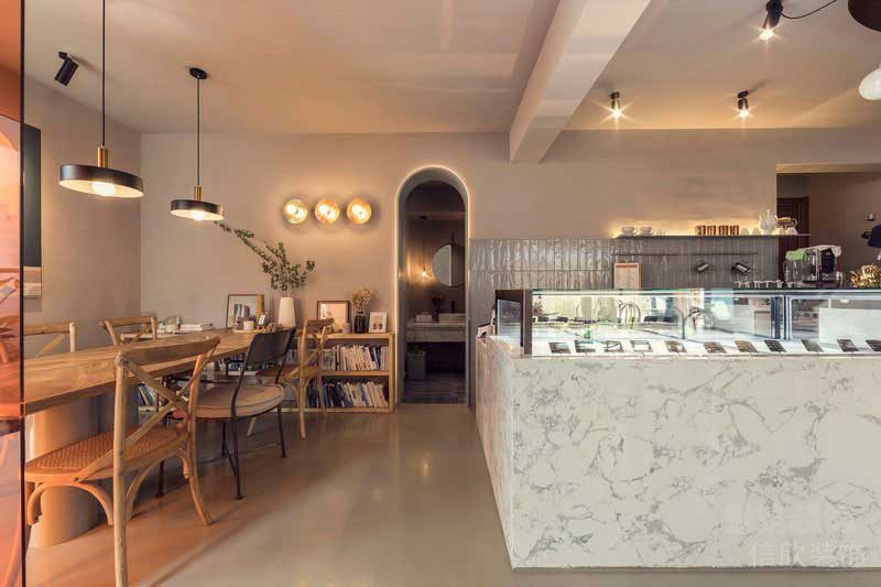 北歐風格茶飲空間實景圖