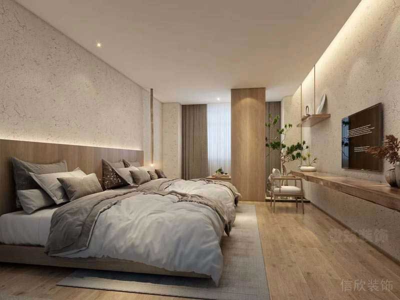 北歐簡(jiǎn)約風(fēng)民宿空間雙人房