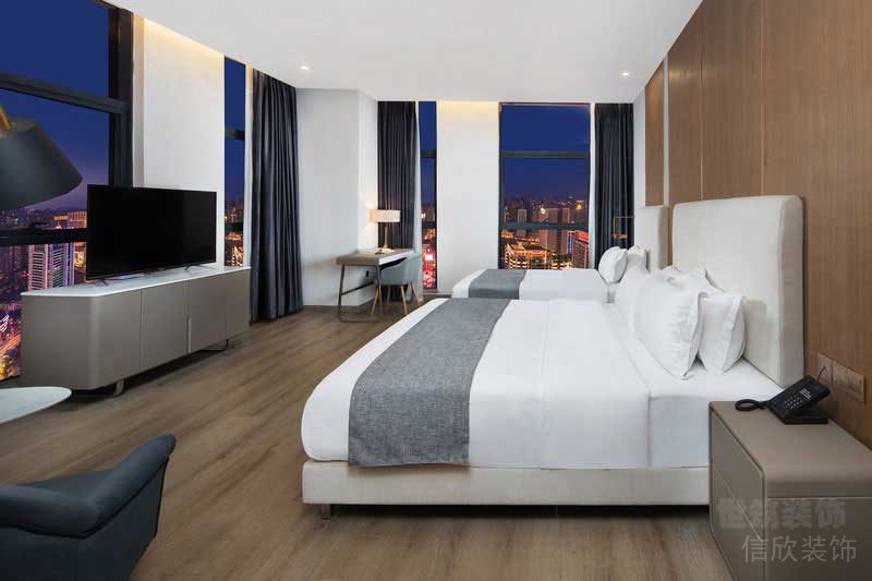 北歐現(xiàn)代風格酒店空間雙人房