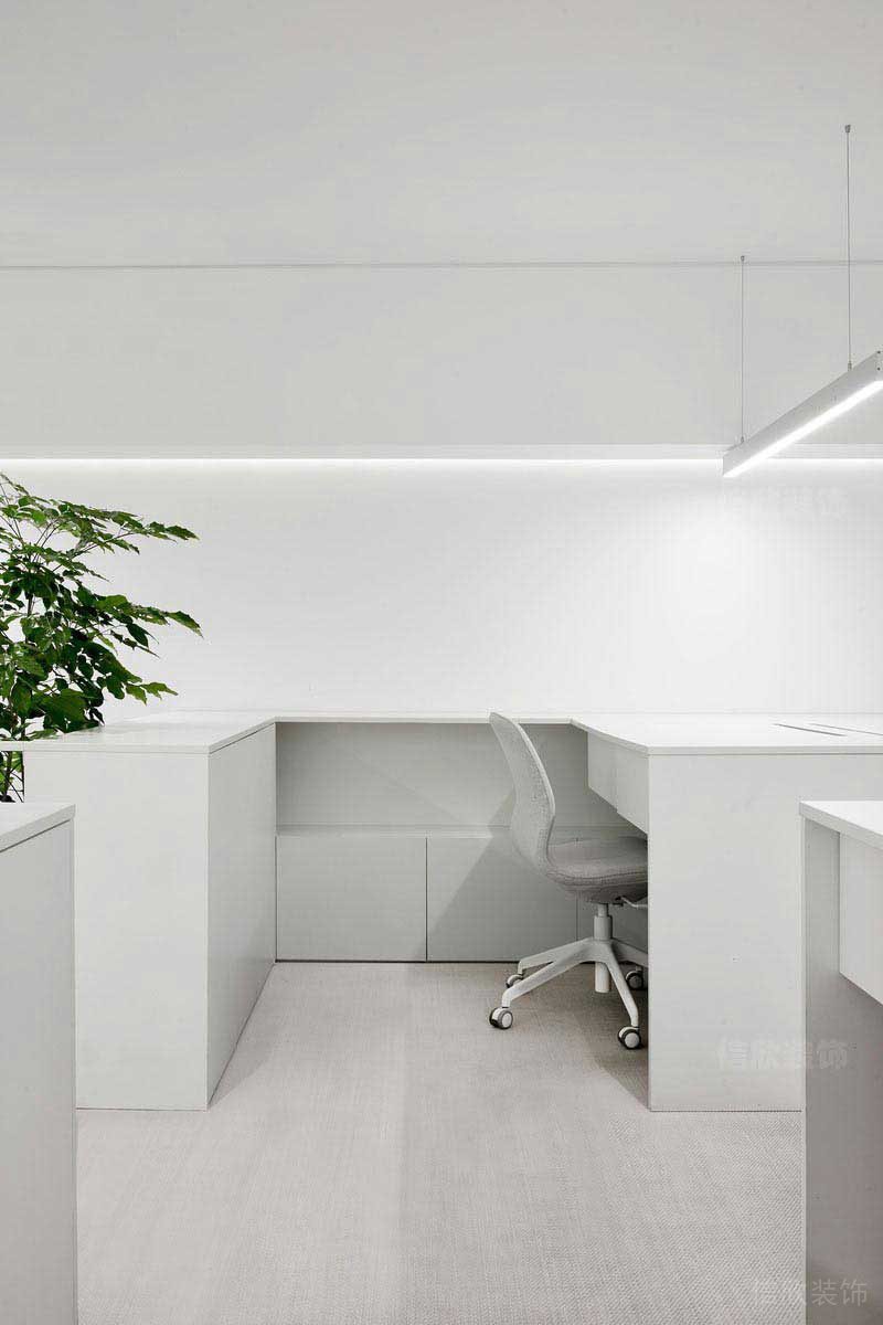 純白簡(jiǎn)約風(fēng)辦公室員工區(qū)