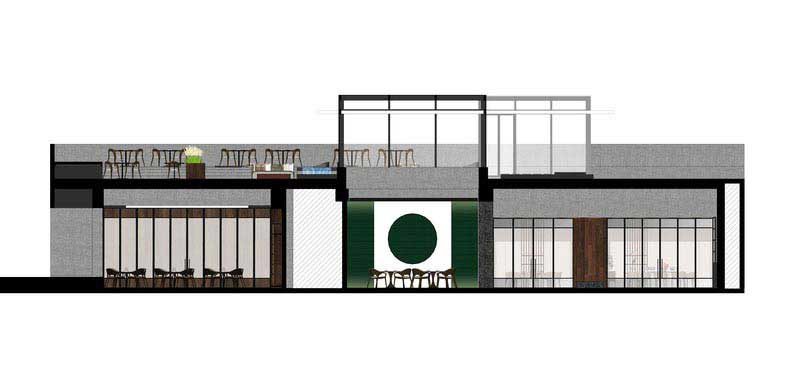 餐廳現代風外立面效果圖