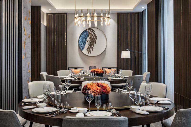 餐廳現(xiàn)代輕奢風(fēng)包間餐桌效果圖