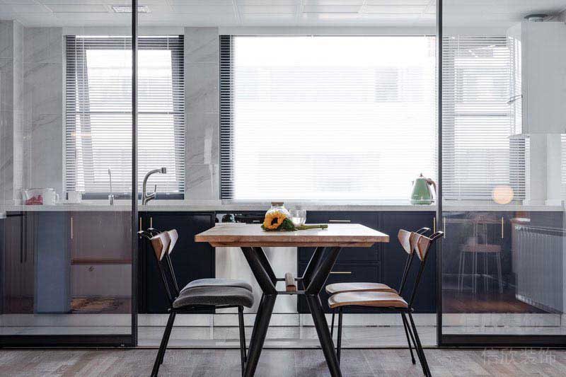 二手房改造現(xiàn)代簡(jiǎn)約風(fēng)餐廳效果圖