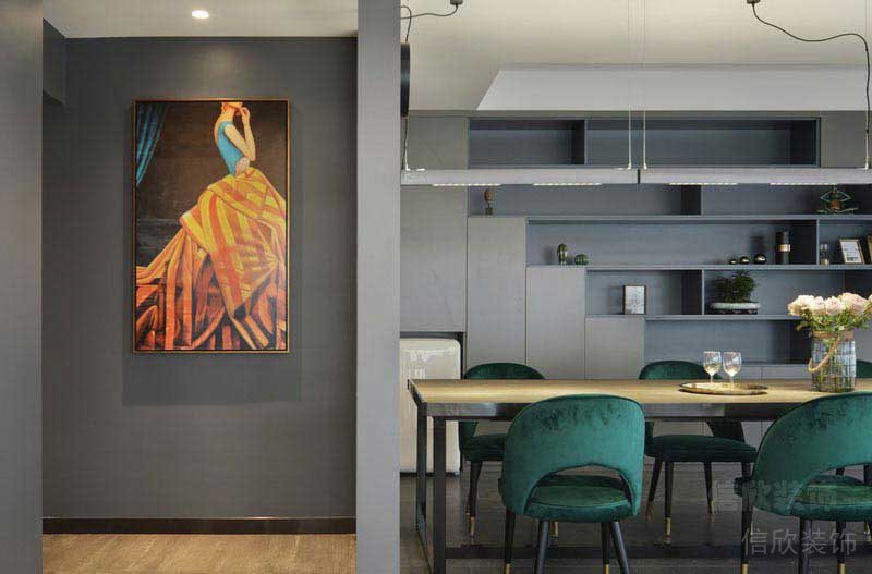 二手房改造現(xiàn)代簡(jiǎn)約風(fēng)餐廳效果圖 (3)