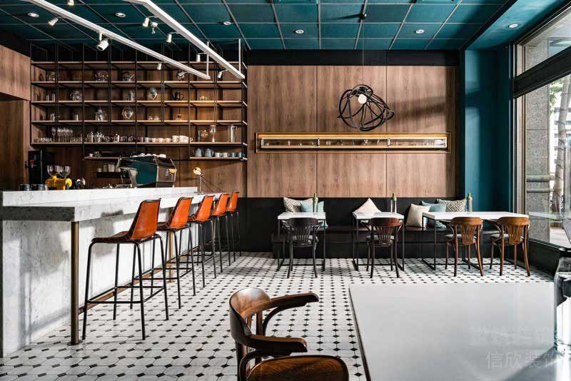 工業(yè)現(xiàn)代風(fēng)咖啡廳吧臺