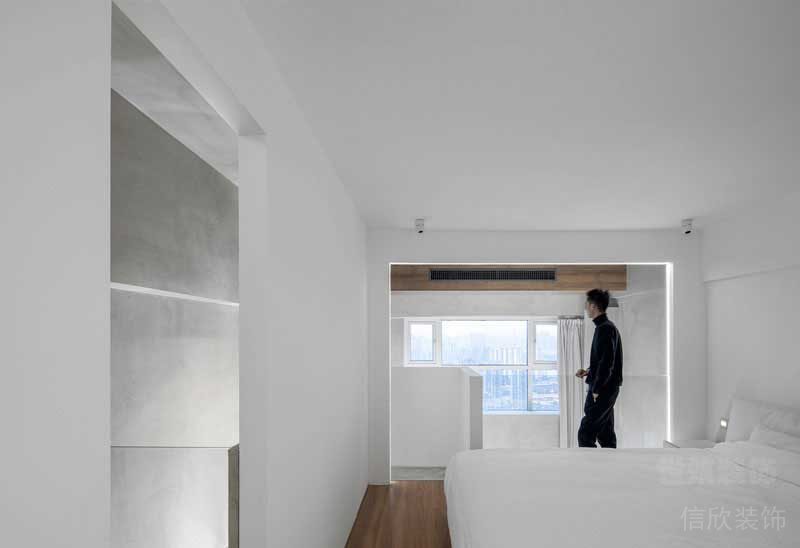 極簡(jiǎn)純白風(fēng)公寓臥室
