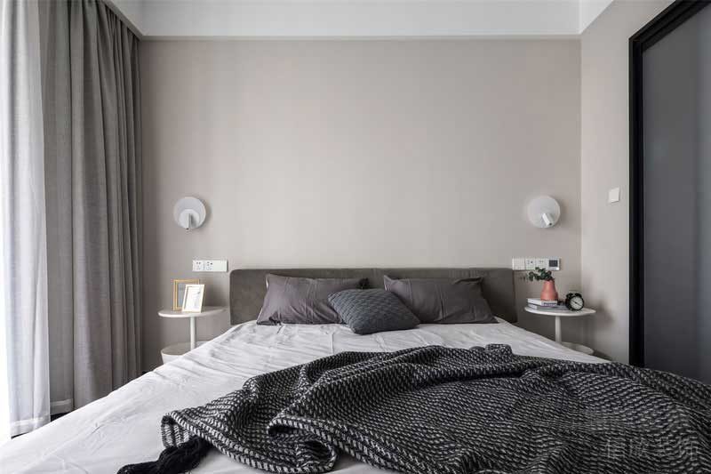 極簡風格公寓休息區(qū)睡床