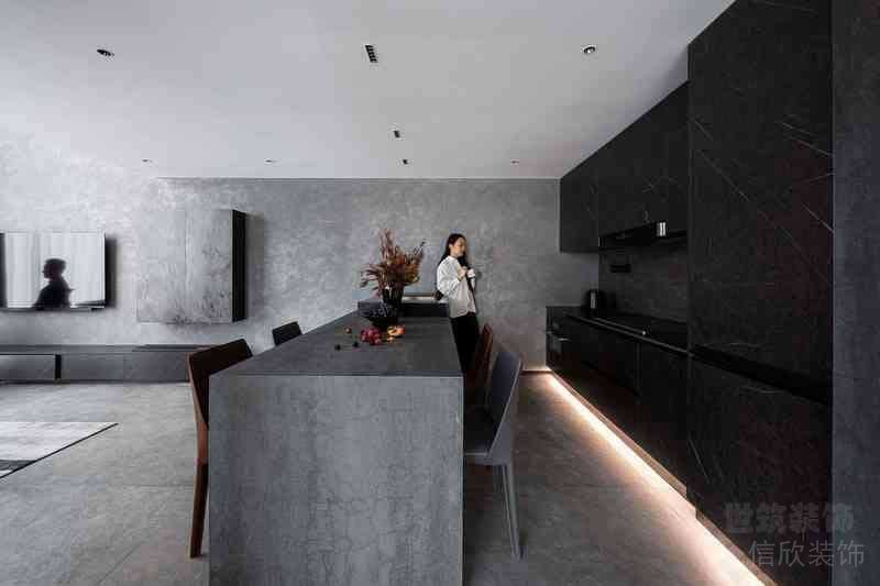 極簡風(fēng)格樣板間餐廳實(shí)景圖