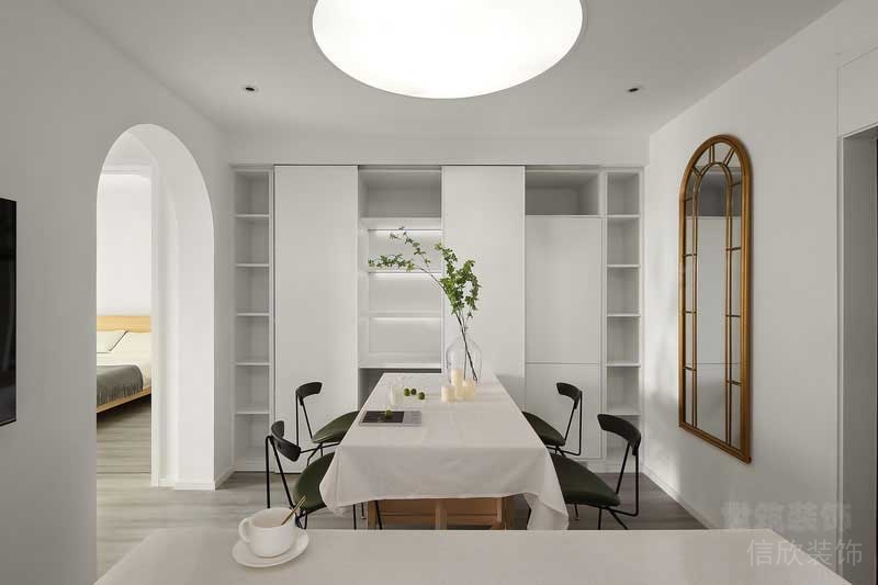 極簡工業(yè)風家庭餐廳餐桌組合