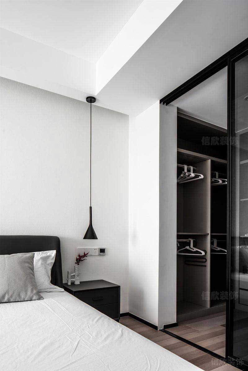 極簡(jiǎn)黑白灰風(fēng)格家居空間臥室