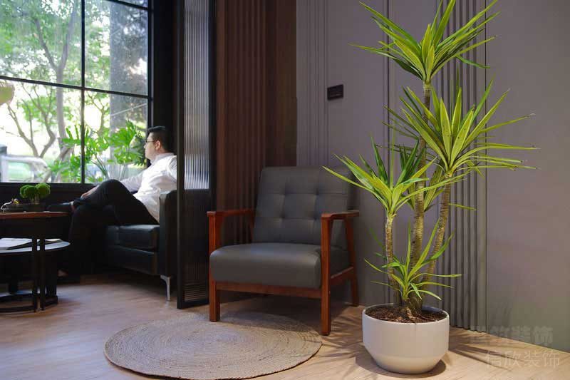 極簡中式咖啡廳休閑區(qū)