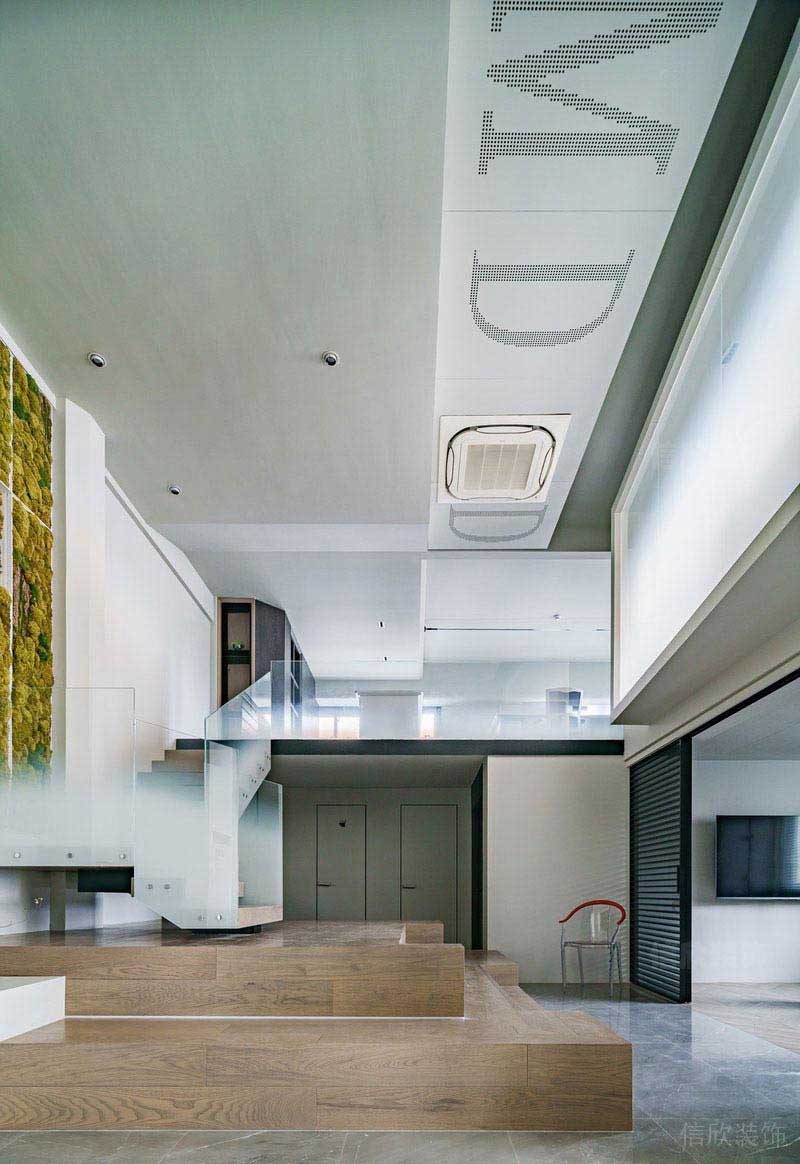 簡(jiǎn)約辦公空間雙層效果