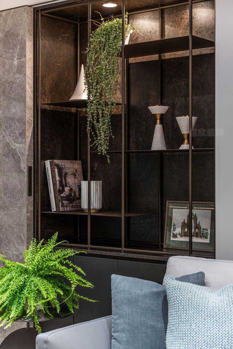 酒店休息區簡易金屬裝飾架設計