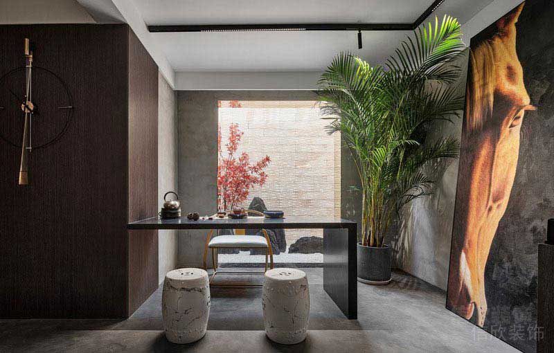 簡約中式辦公室品茶會談區(qū)