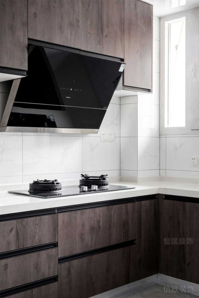 美式極簡家居廚房實(shí)景圖