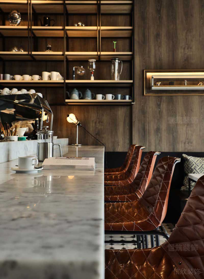 美式輕奢酒吧空間吧臺