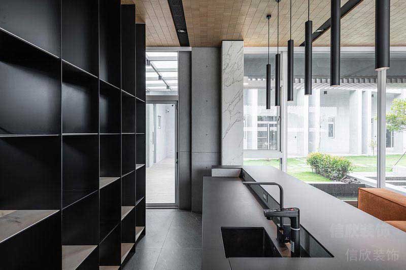 美式現(xiàn)代風(fēng)別墅開放式廚房