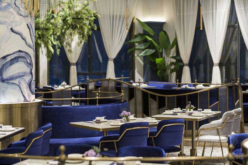 輕奢風格餐廳公共區家具