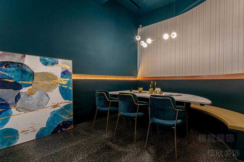 輕奢風(fēng)格餐廳雅座