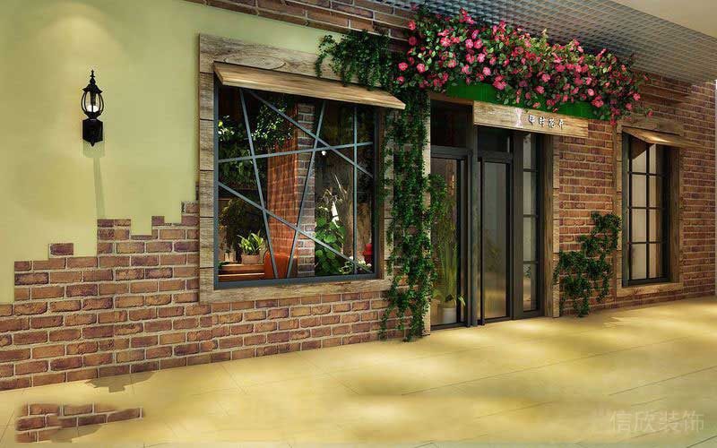 田園風(fēng)格餐廳外立面形象效果圖